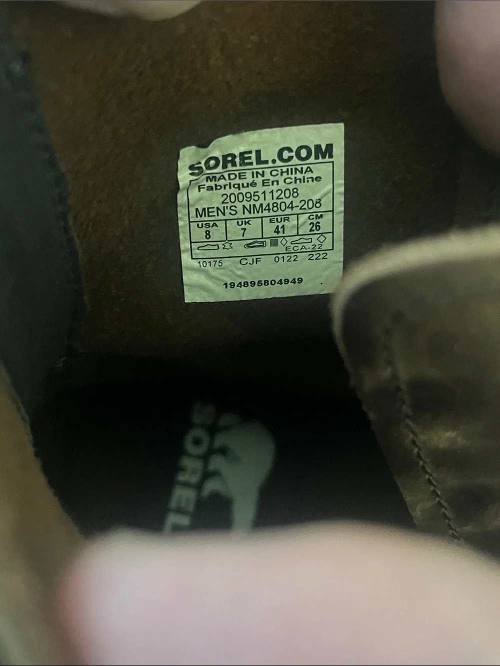 Sorel Men's Brown Leather Lace-Up Work Boots with Tan Sole